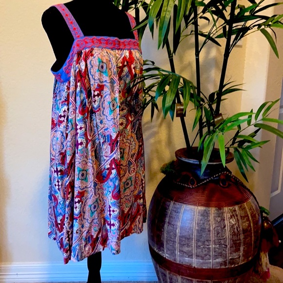 Tunic Top Ties -N- the  back size L - Picture 6 of 10